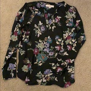 Loft Long Sleeved Floral Blouse